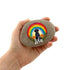 Rainbow Labrador Black Personalised Pebble